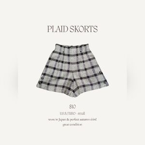 Plaid Skort